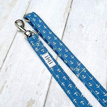 HETTY AND HUXLEY BLUE ANCHORS PET LEAD