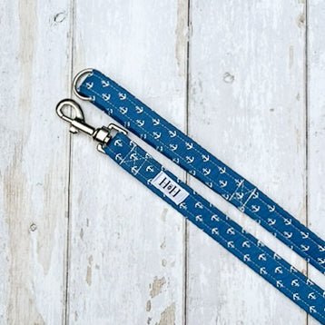 HETTY AND HUXLEY BLUE ANCHORS PET LEAD