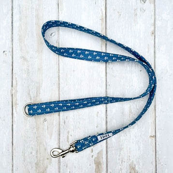 HETTY AND HUXLEY BLUE ANCHORS PET LEAD