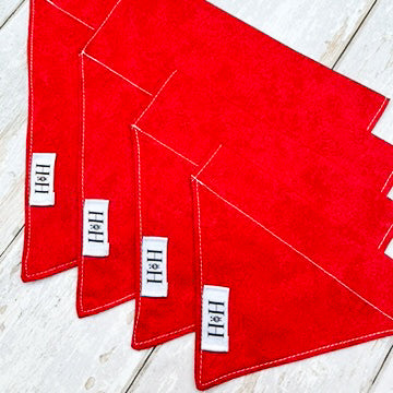 HETTY AND HUXLEY CHERRY RED BANDANA
