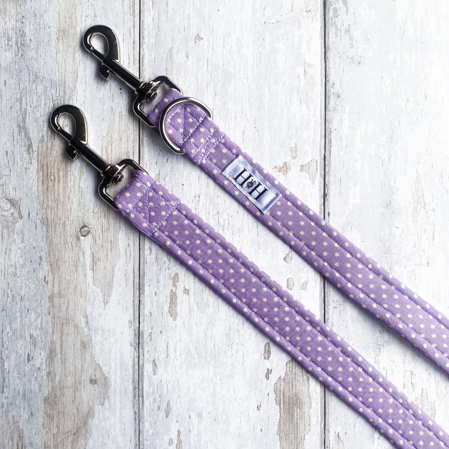 HETTY AND HUXLEY LILAC POLKA DOT LEAD EXTENSION