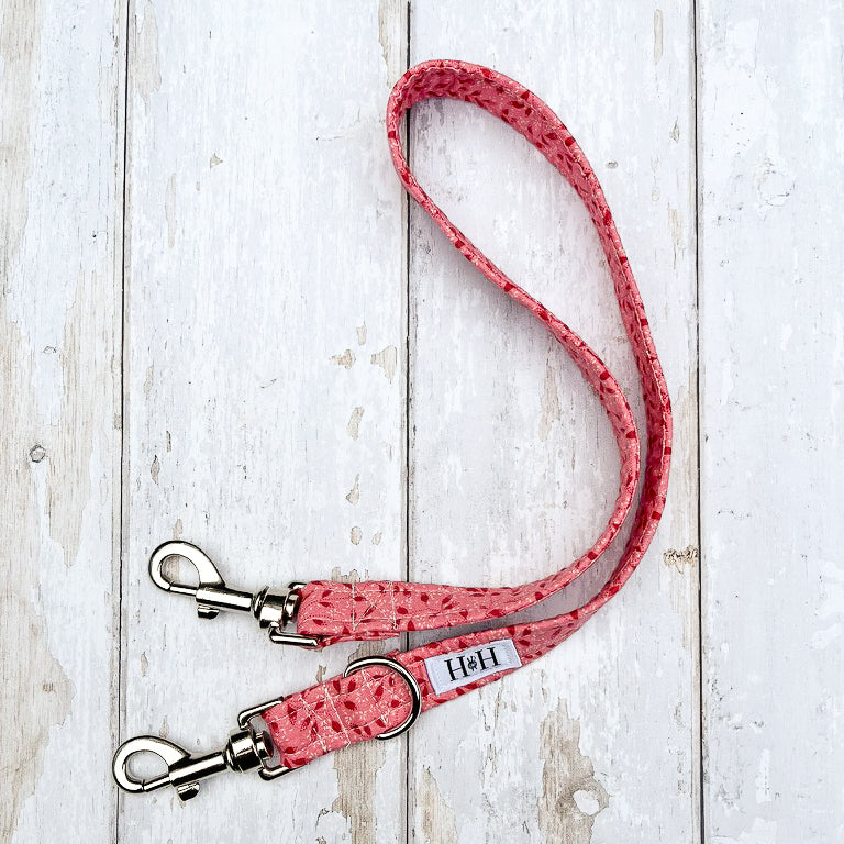 HETTY AND HUXLEY PINK AND RED LEAVES LEAD EXTENSION