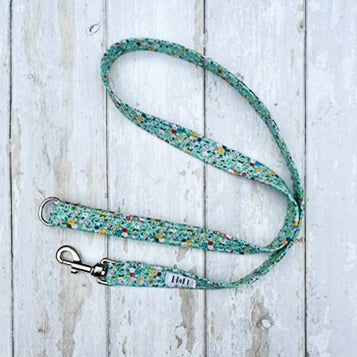 HETTY AND HUXLEY TEAL FLORAL PET LEAD