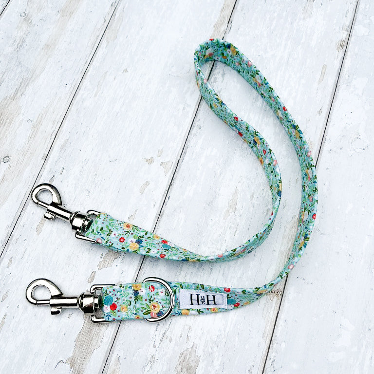 HETTY AND HUXLEY TEAL FLORAL LEAD EXTENSION