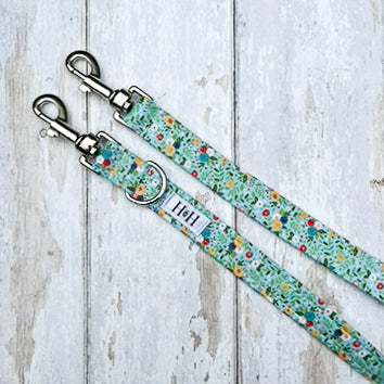HETTY AND HUXLEY TEAL FLORAL LEAD EXTENSION