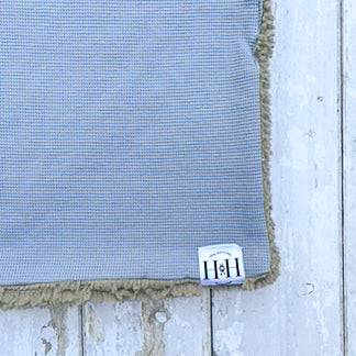 Dusky Blue & Grey Blanket