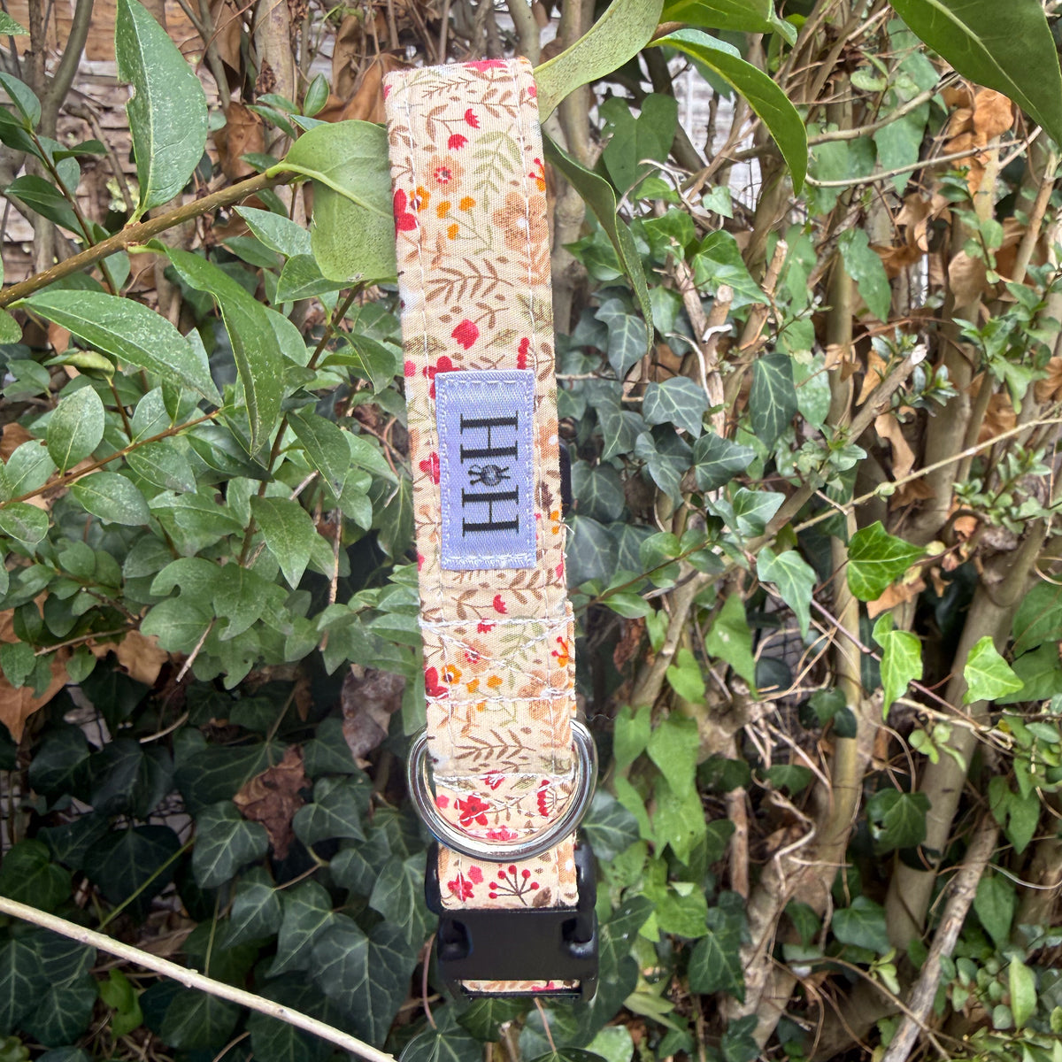 Autumn Floral Dog Collar