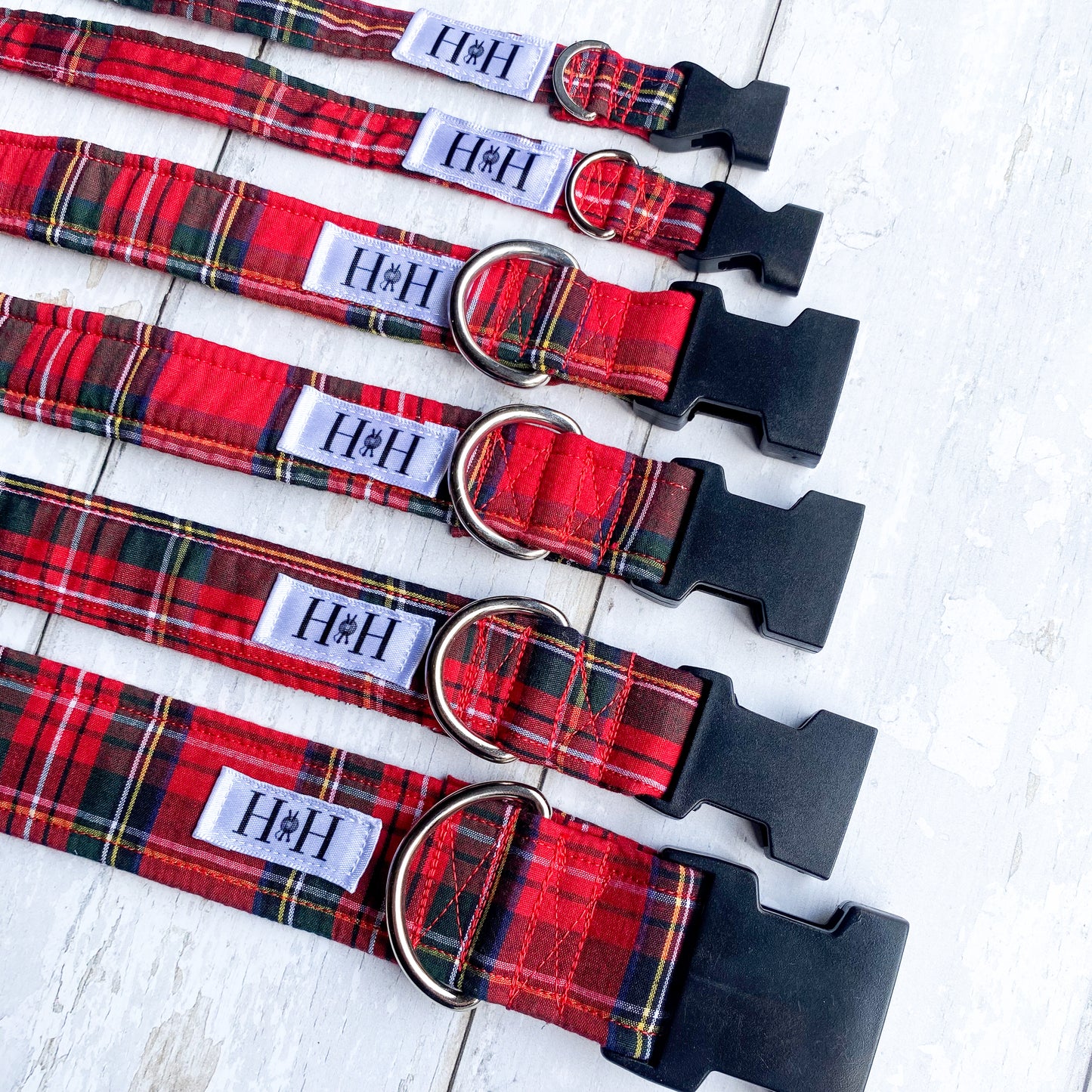 Red Tartan Dog Collar