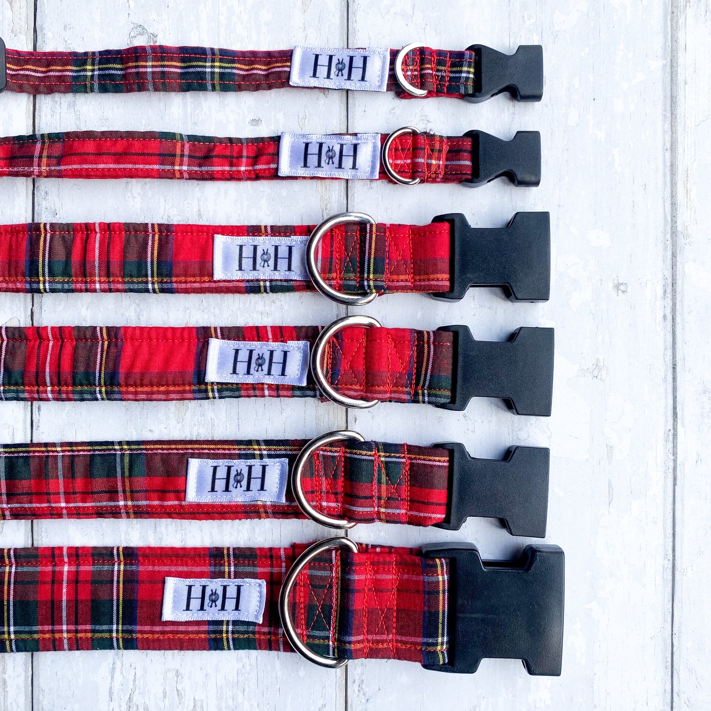 Red Tartan Dog Collar
