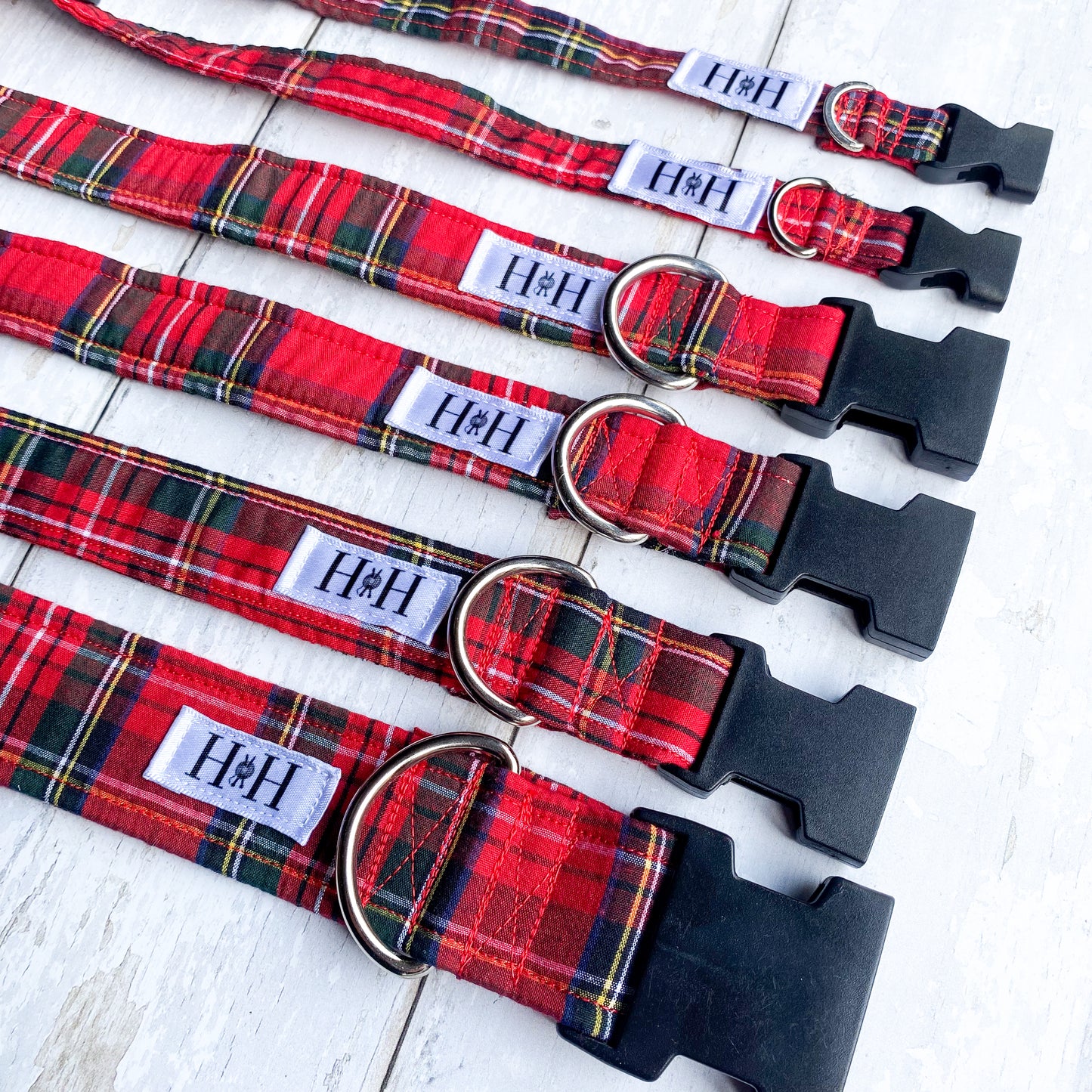Red Tartan Dog Collar
