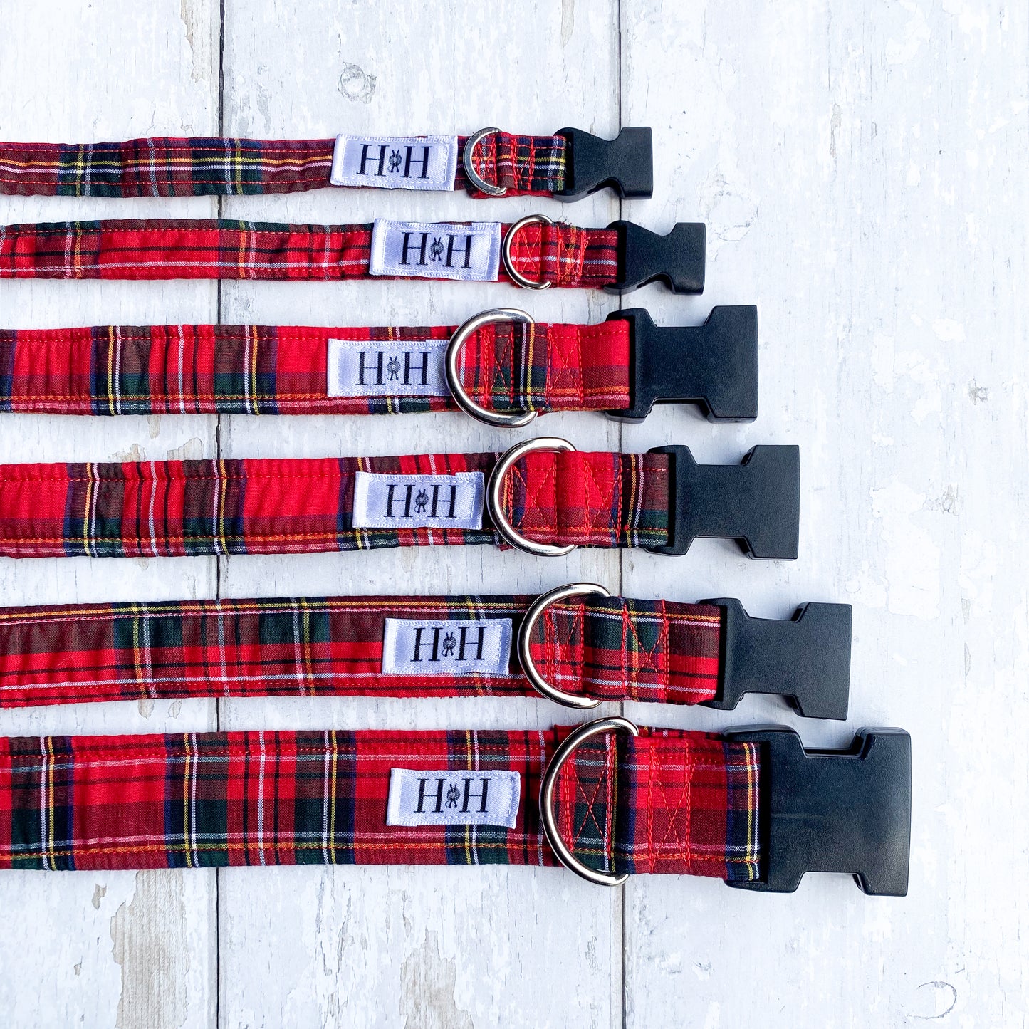 Red Tartan Dog Collar