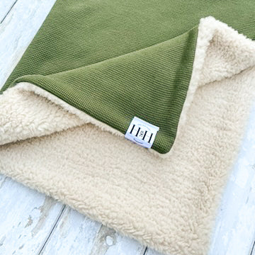 Fern Green & Cream Blanket