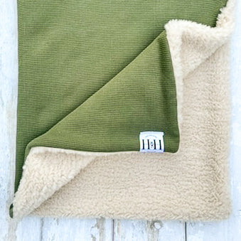 Fern Green & Cream Blanket