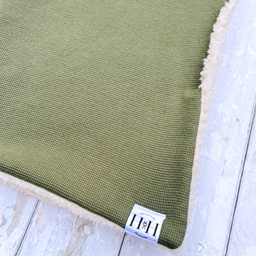 Fern Green & Cream Blanket