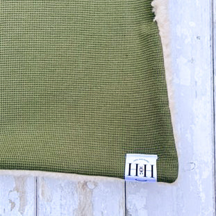 Fern Green & Cream Blanket