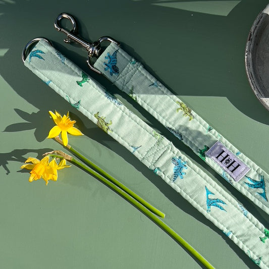Green Dinosaur Dog Lead / Leash
