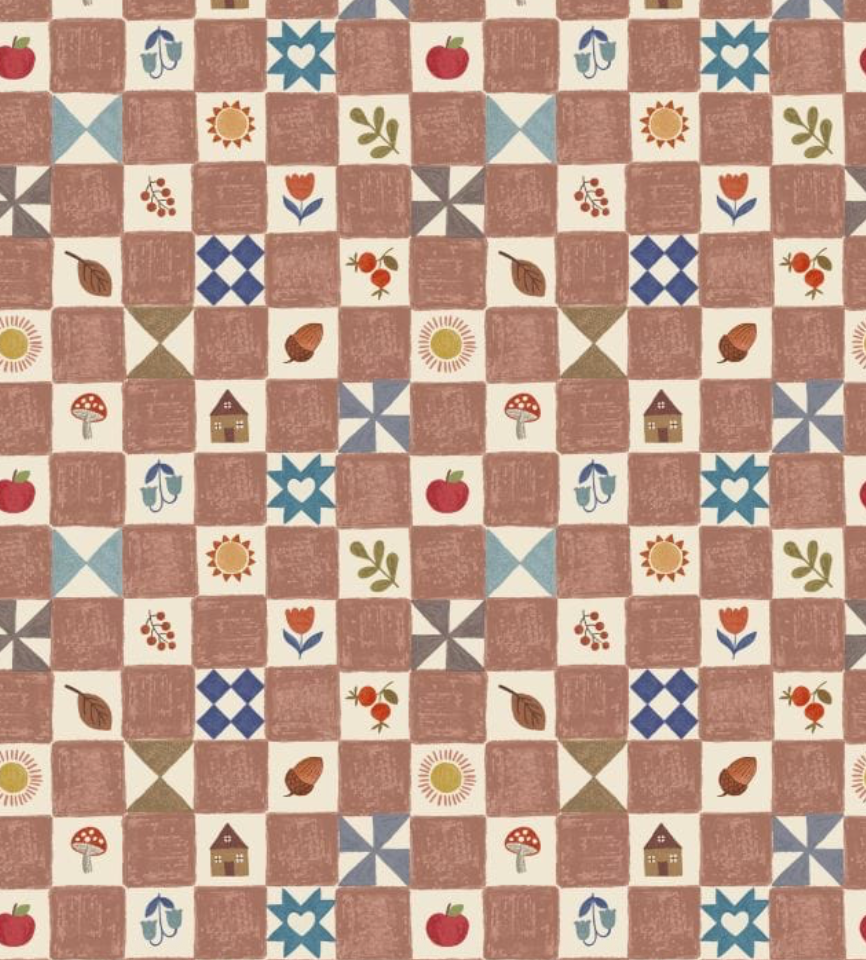 Brown Checkered Pet Bandana