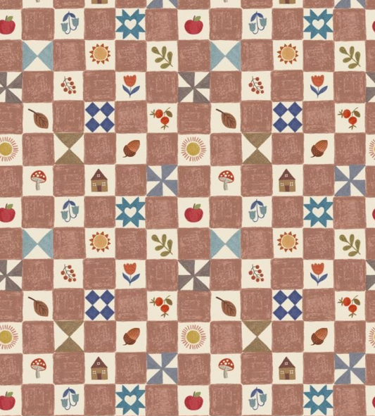 Brown Checkered Pet Bandana
